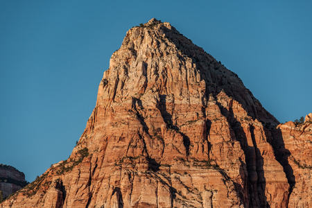 Landscape with rock formations in Zion National Park, Utah, USAの写真素材