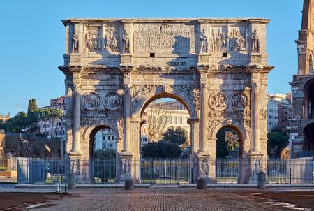 Arch of Constantine (Arco di Costantino) in Rome, Italyの写真素材