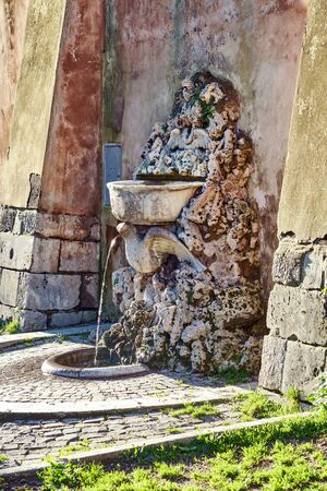 Fountain at Orange Garden in Rome, Italyの写真素材