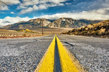 Open highway in California, USA.の写真素材
