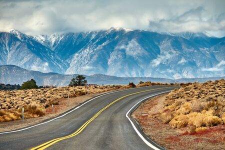 Open highway in California, USA.の写真素材