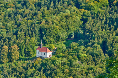 Maria Zell chapel near Castle Hohenzollern in Hechingen, Baden-Wuerttemberg, Germanyのeditorial素材
