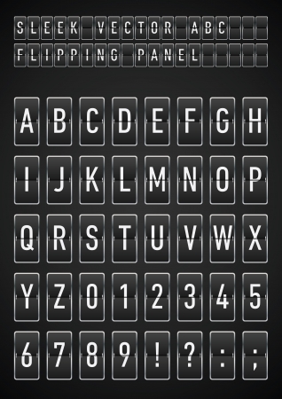 sleek vector abc flipping panelのイラスト素材
