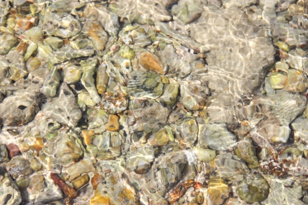 STONE IN THE SEA WATERの写真素材