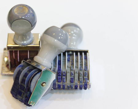 RUNING NUMBER STAMPの写真素材