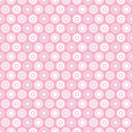 Pink circle vector seamless pattern. Abstract vector backgroundのイラスト素材