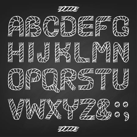 alphabet rope vector.のイラスト素材