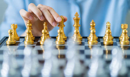 Business concept with chess board