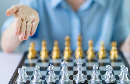 Business concept with chess board