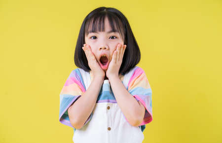 Asian child playing at parkの写真素材
