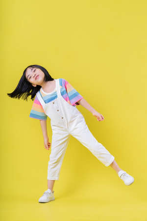 Asian child playing at park