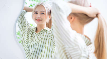 Portrait of young Asian girl with natural beauty