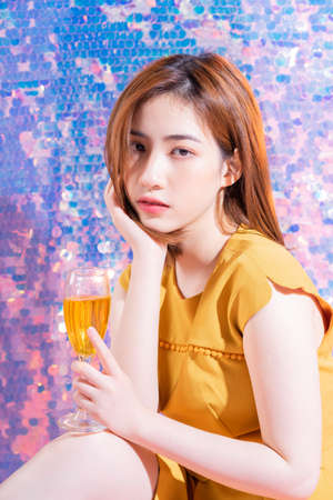 Portrait of young Asian businesswoman working
