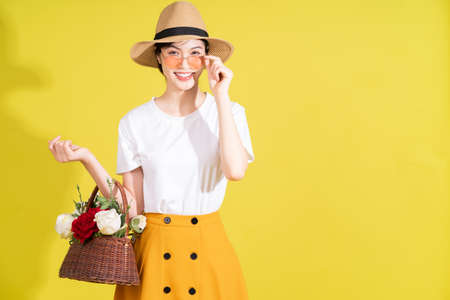 Portrait of young Asian female farmer