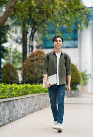Young Asian student at schoolの写真素材
