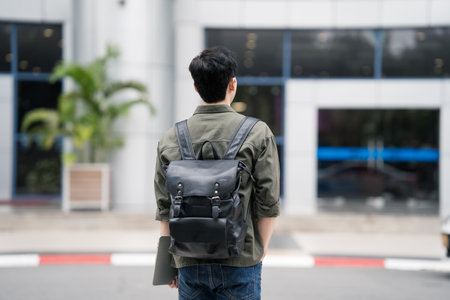 Young Asian student at schoolの写真素材