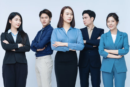 Photo of group business people on backgroundの写真素材