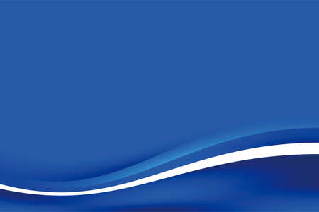 Simple Blue Wavy Background Design Template Vector, Dark Blue Background Element with Copy Space for Textのイラスト素材