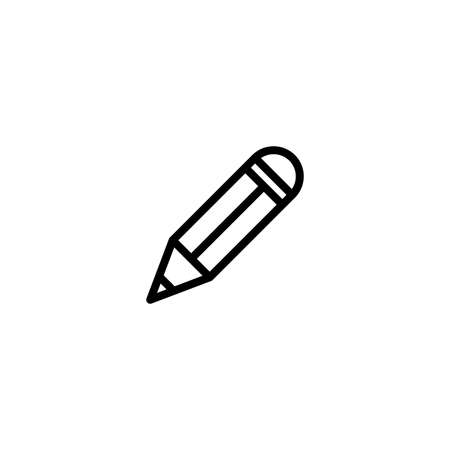 Simple Flat Pencil Icon Illustration Design, Silhouette Pencil Symbol With Outlined Style Template Vectorのイラスト素材