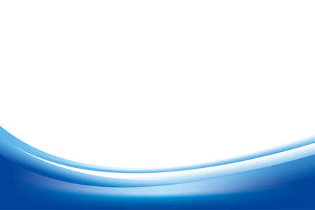 Abstract Smooth Blue Curvy Background Design Template Vector, Blue Background Element with Copy Space for Textのイラスト素材