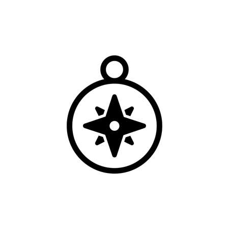 Simple Compass Icon Illustration Design, Compass Symbol Template Vectorのイラスト素材