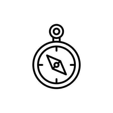 Simple Compass Icon Illustration Design, Compass Symbol With Outlined Style Template Vectorのイラスト素材