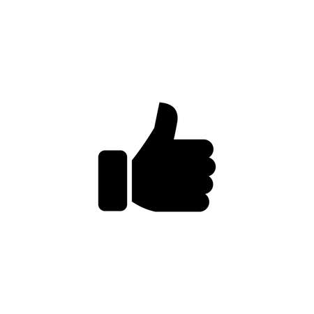 simple flat like icon design, thumbs up symbol vectorのイラスト素材