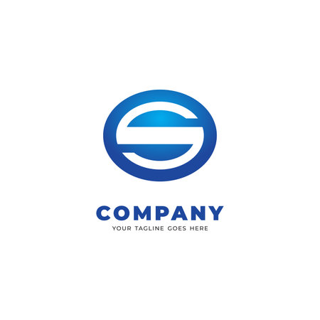 Simple Letter S Logo Design, Modern Blue S Symbol Inspiration Vectorのイラスト素材