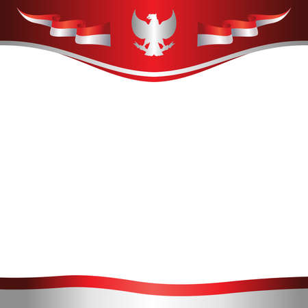 indonesia flag background element vector with copy space for textのイラスト素材