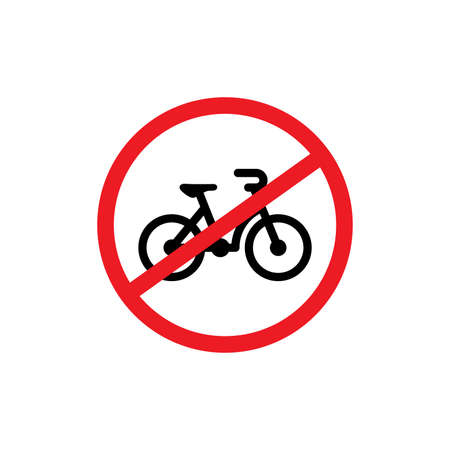 no bicycle sign template vector, no cycling symbolのイラスト素材