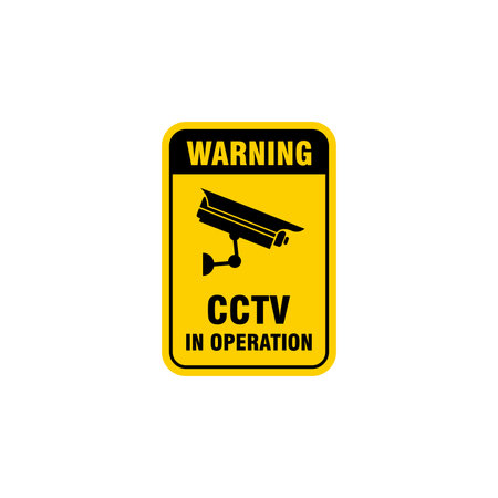 cctv in operation sign template vectorのイラスト素材