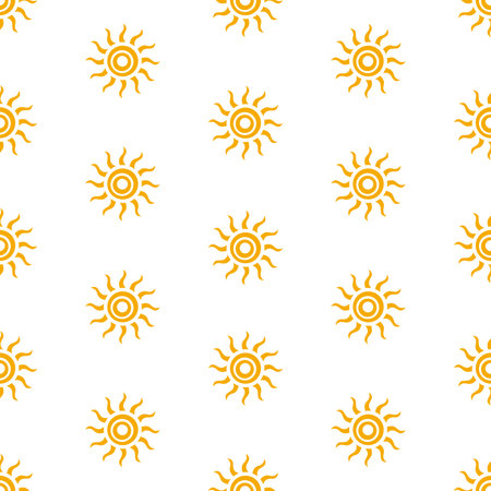 simple cute sun seamless pattern vectorのイラスト素材