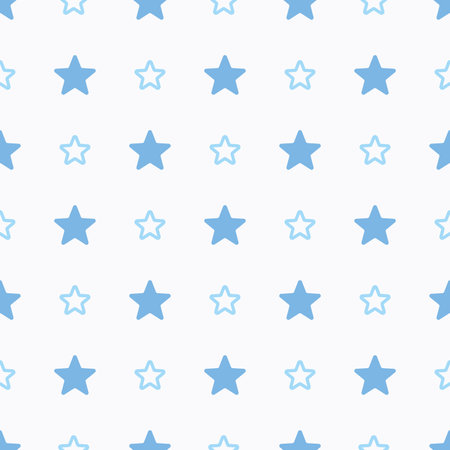 simple blue stars seamless pattern design, star background vectorのイラスト素材
