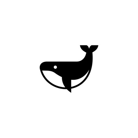 simple whale icon illustration vectorのイラスト素材
