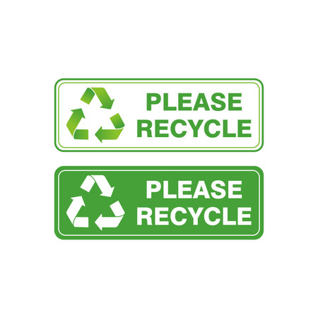 Please Recycle Sign Illustration Vectorのイラスト素材
