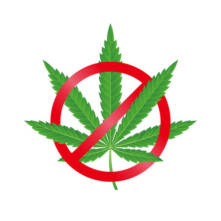 stop marijuana sign vector illustrationのイラスト素材
