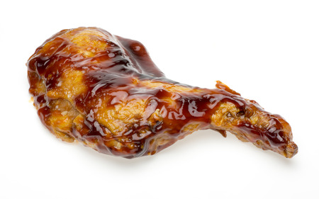 Chunks of chicken on the bone with Teriyaki sauceの写真素材