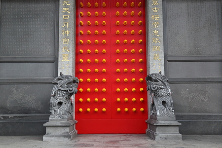 Gate of chinese templeの写真素材