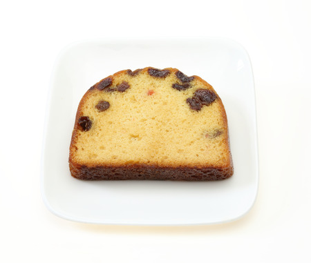 Pound cake on a dsihの写真素材