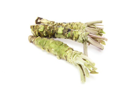 Wasabi in a white backgroundの写真素材