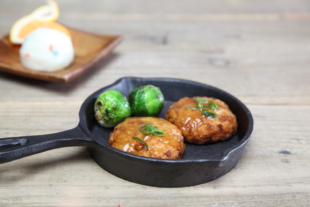 Japanese hamburger steak made from tofu and minced meat