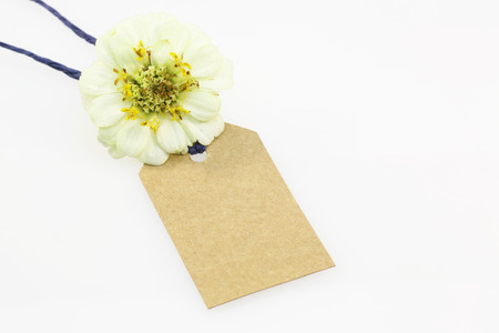 Tag with flower