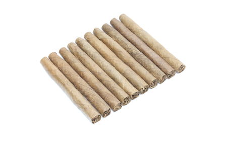 Cigarillo in a white background
