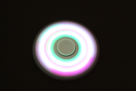 fidget spinner in a black background