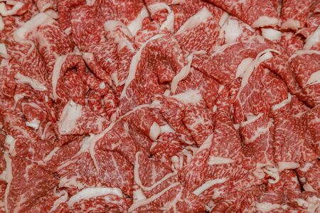 japanese wagyu beef fills in a whole screenの写真素材