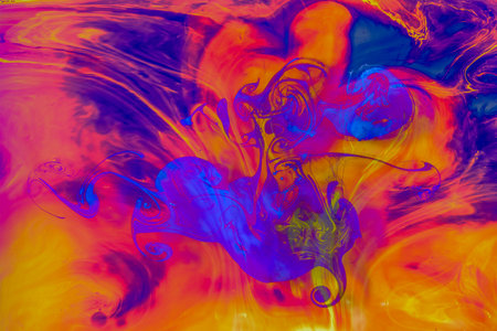 the pattern created by ink in water