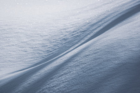 Close-up pictured of snow on the ground.の写真素材