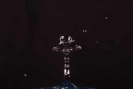 High speed photography of water droplet.