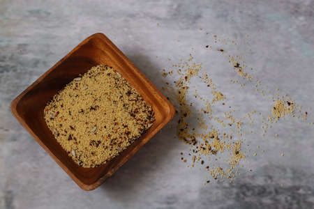 dried couscous in the bowl