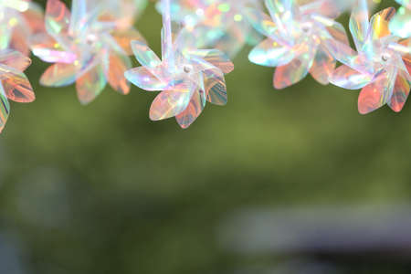 pinwheels made of hologram sheets